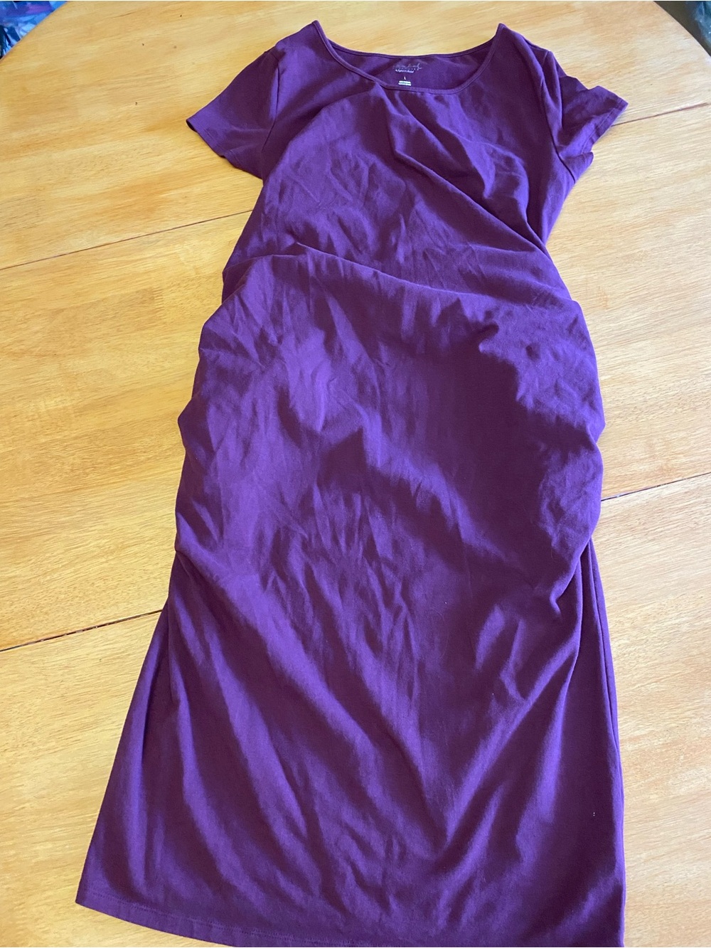 Isabel Maternity by Ingrid & Isabel Plum Scoop Neck Maternity Dress
